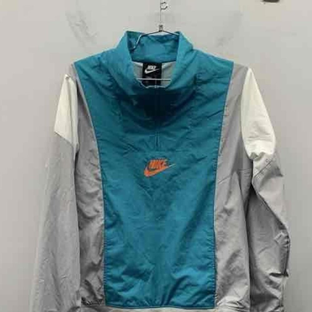 Boys Sportswear Windrunner Jacket Teal Gray Colorblock